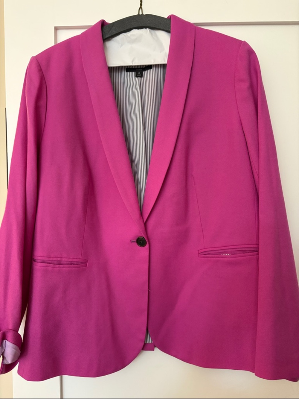 J. Crew Fuchsia Shawl Collar Single-Button Blazer